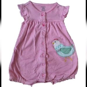 Chicken Romper Carter's Short Sleeve Size 12 Months lls